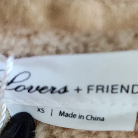 Lovers + friends Faux Fur Tan Jacket, Sz XS - Picture 7 of 12